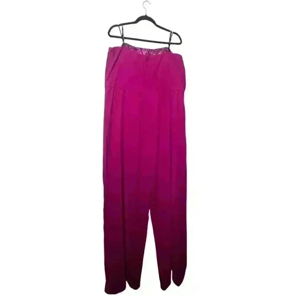 City Chic NWOT Plus size Jumpsuit Purple Magenta Women’s Size XL - Picture 4 of 6